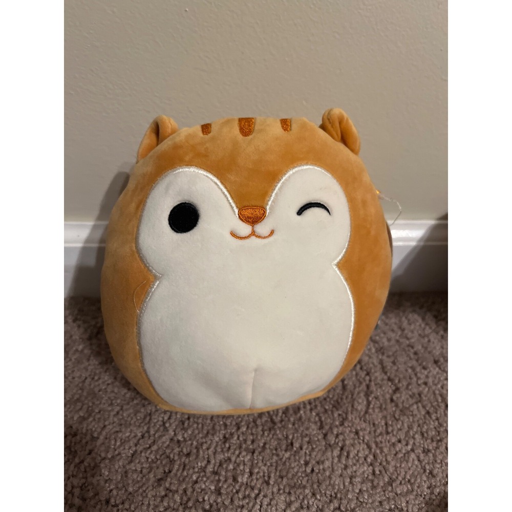 Squishmallows 8 Inch Hans the Hedgehog Tan White Winking Plush Kellytoy Toy